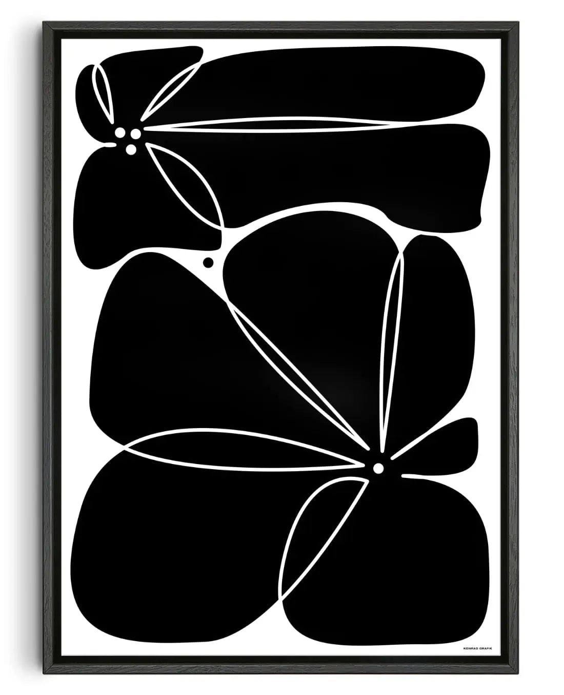 Flowers contemporary wall art print by Konrad Grafik - sold by DROOL