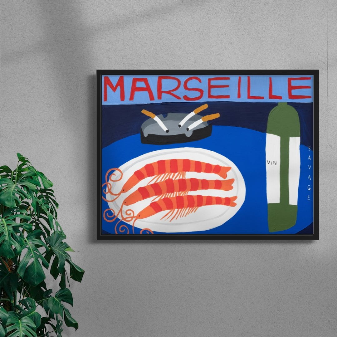Marseille contemporary wall art print by Natalie Savage - sold by DROOL