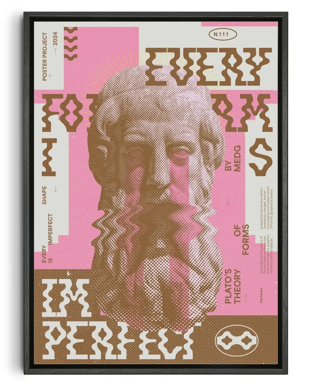 Imperfect contemporary canvas art print by MEDG - sold by DROOL