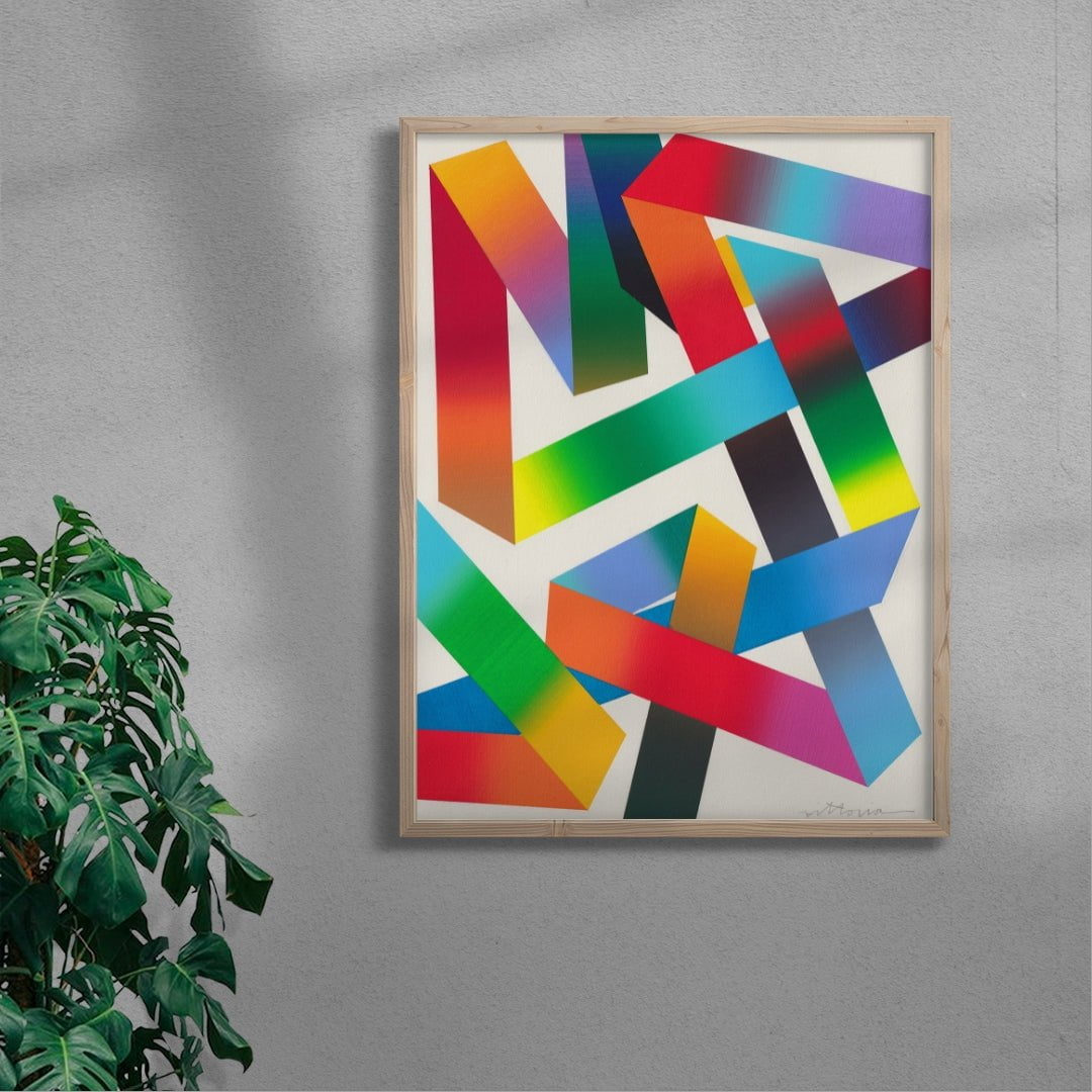 Pondering contemporary wall art print by Amber Vittoria - sold by DROOL