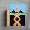 Atami contemporary wall art print by Shinzo Noda - sold by DROOL