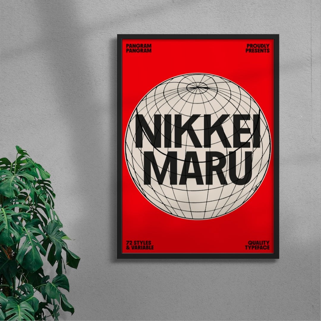 Nikkei Maru contemporary wall art print by Pangram Pangram Foundry - sold by DROOL