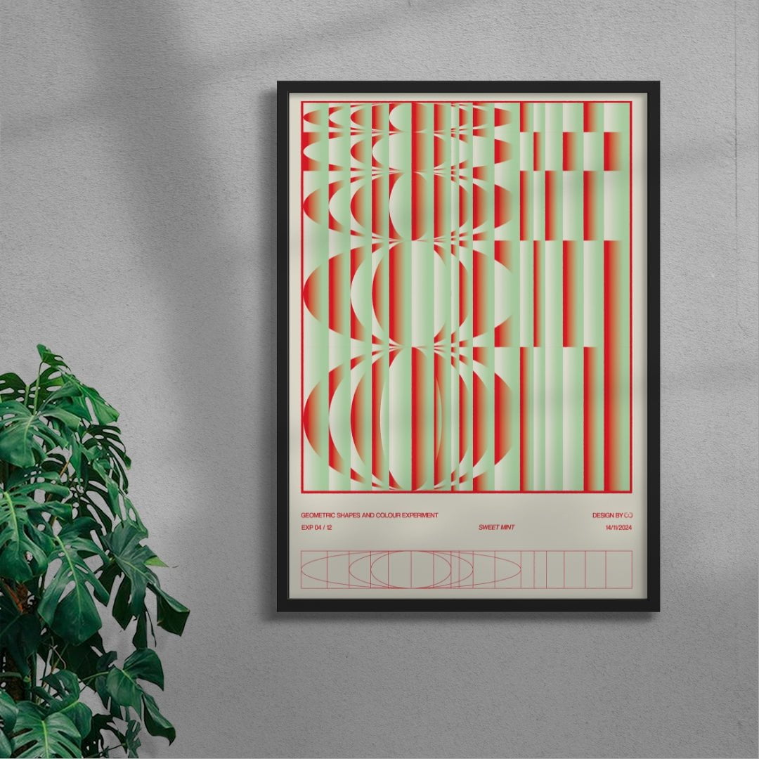 Sweet Mint contemporary wall art print by Coveposter - sold by DROOL