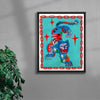 Tiger in Blue contemporary wall art print by Kwonny - sold by DROOL