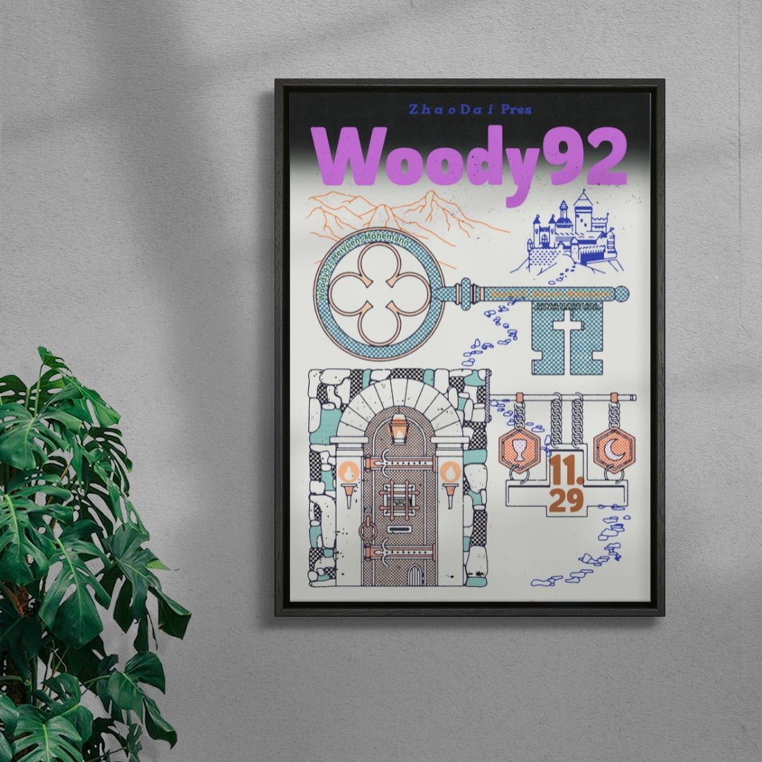 Zhao Dai pres. Woody92 contemporary wall art print by MENSLIES - sold by DROOL