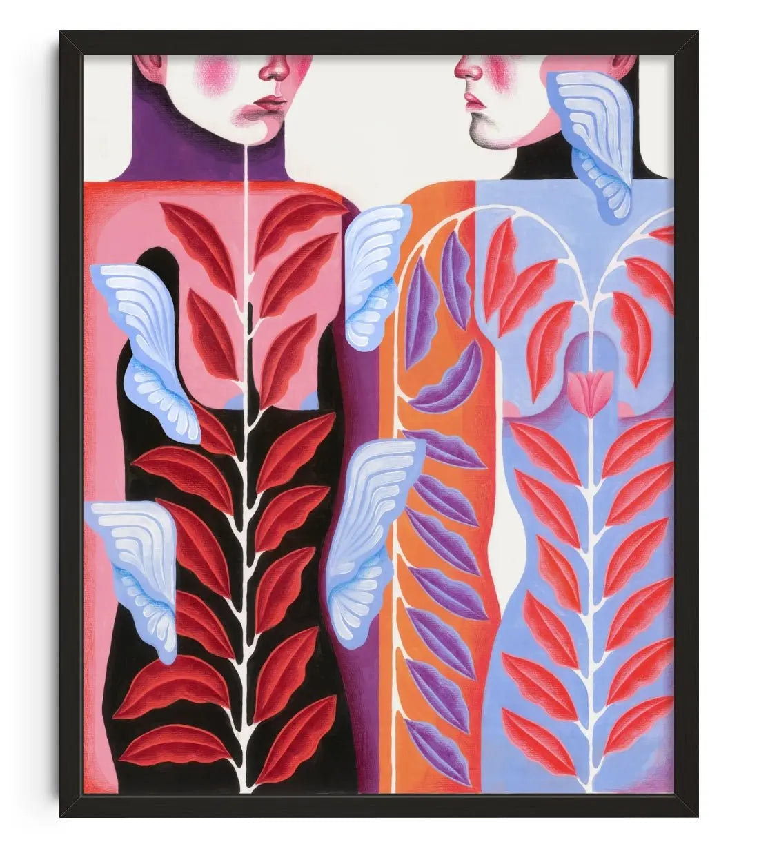 Sisters contemporary wall art print by Carla Petelski - sold by DROOL