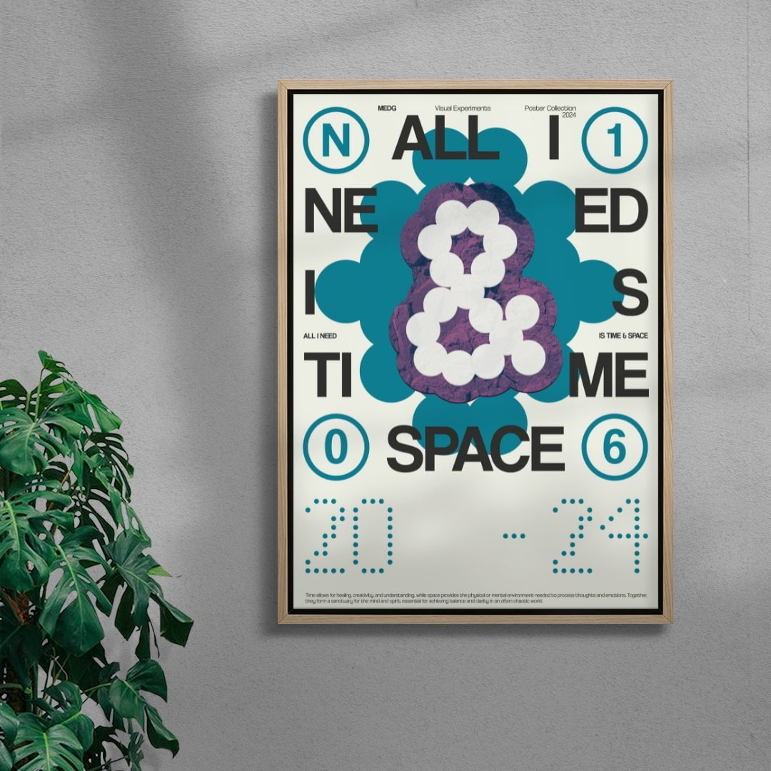 Time & Space contemporary canvas art print by MEDG - sold by DROOL
