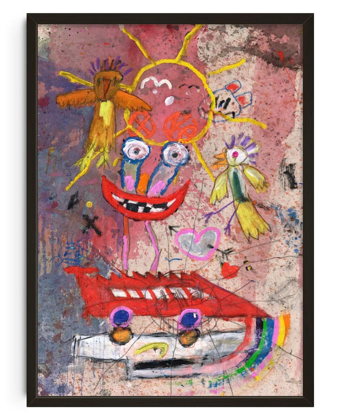 Rainbow Chaser contemporary art print by Saxon JJ Quinn - sold by DROOL