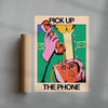 Hot Line Call contemporary wall art print by Azaazelus - sold by DROOL