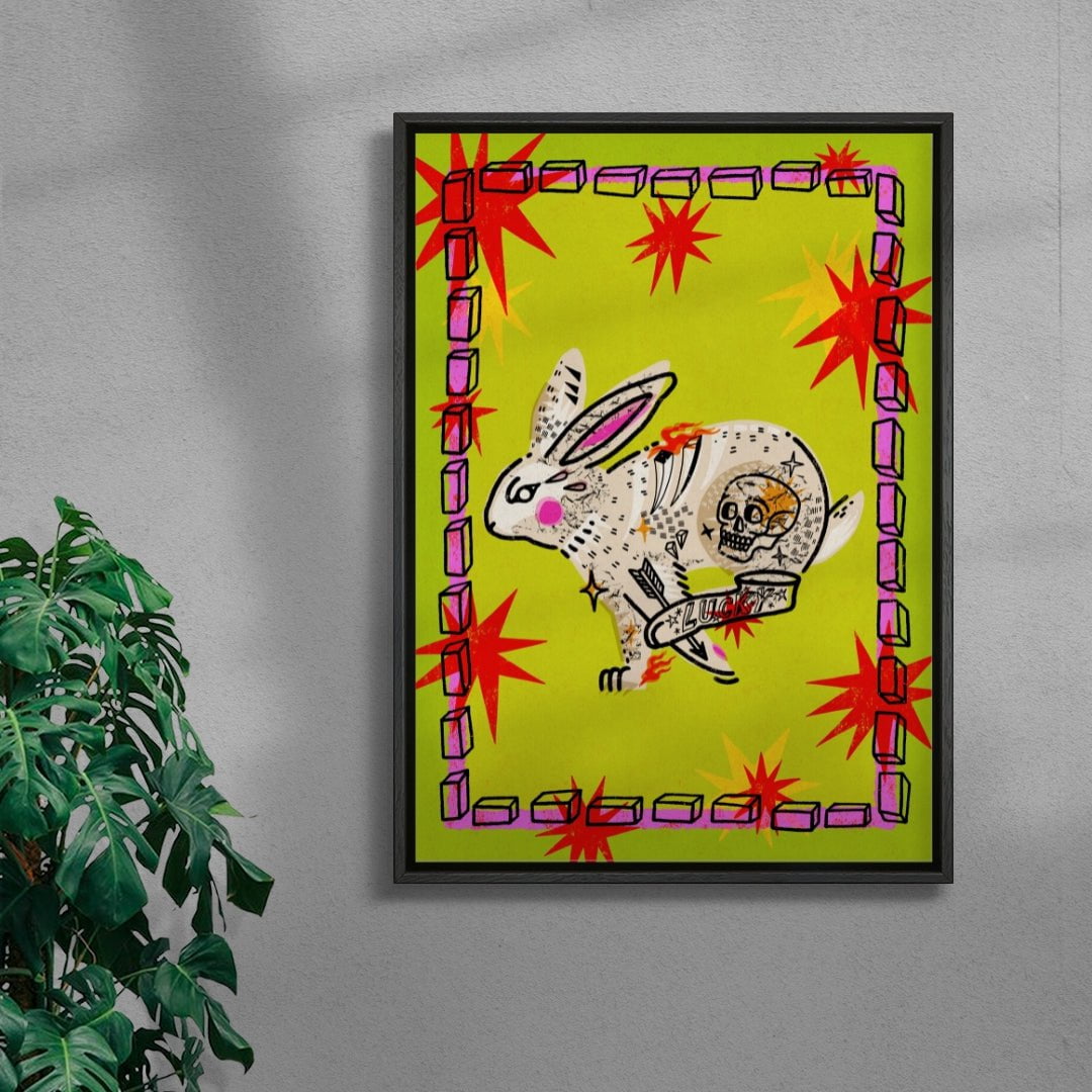My Lucky Rabbit Foot contemporary wall art print by Kwonny - sold by DROOL