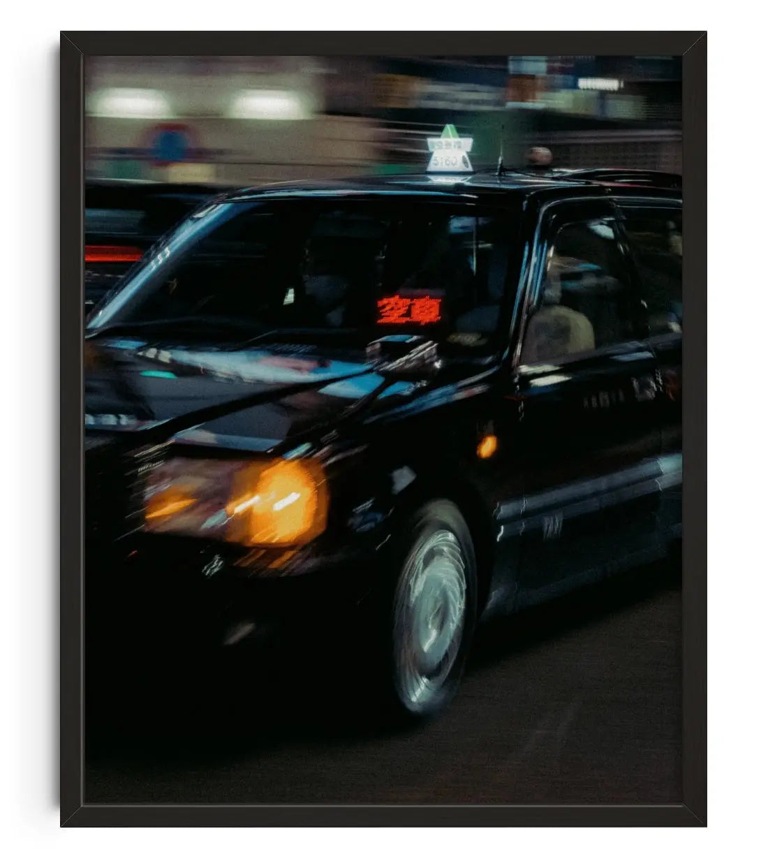 Japanese taxi contemporary wall art print by Jacky Jiang - sold by DROOL