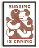 Load image into Gallery viewer, Sharing Is Caring contemporary wall art print by Eric Schwarz - sold by DROOL