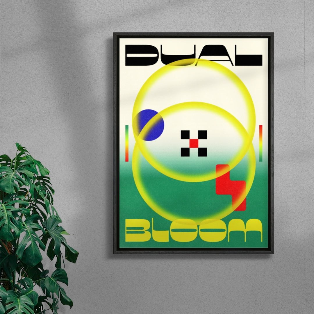 Dual Bloom contemporary wall art print by Sheyi Adebayo - sold by DROOL