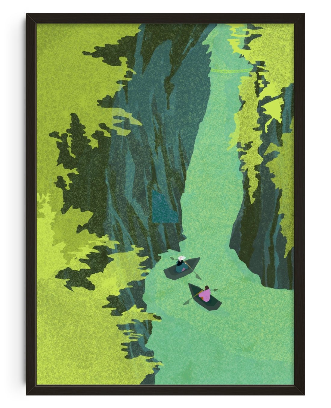 Takachiho Gorge contemporary wall art print by Lily Kong - sold by DROOL