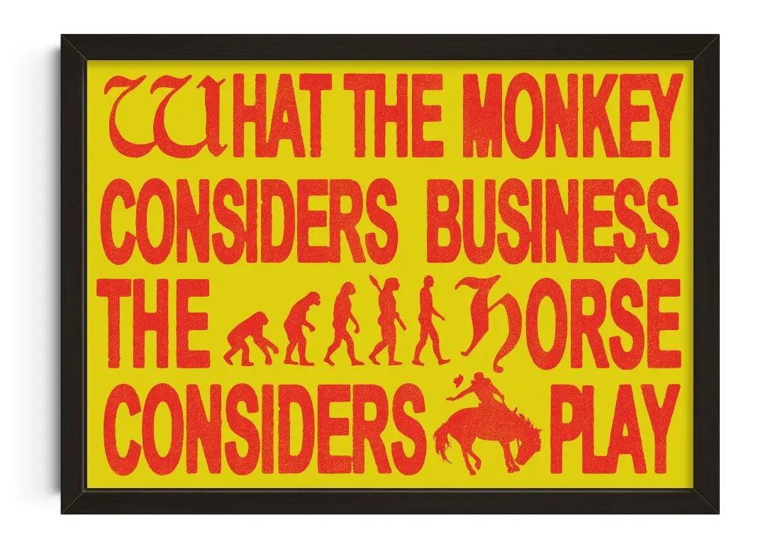 Monkey Business contemporary art print by Utsav Verma - sold by DROOL