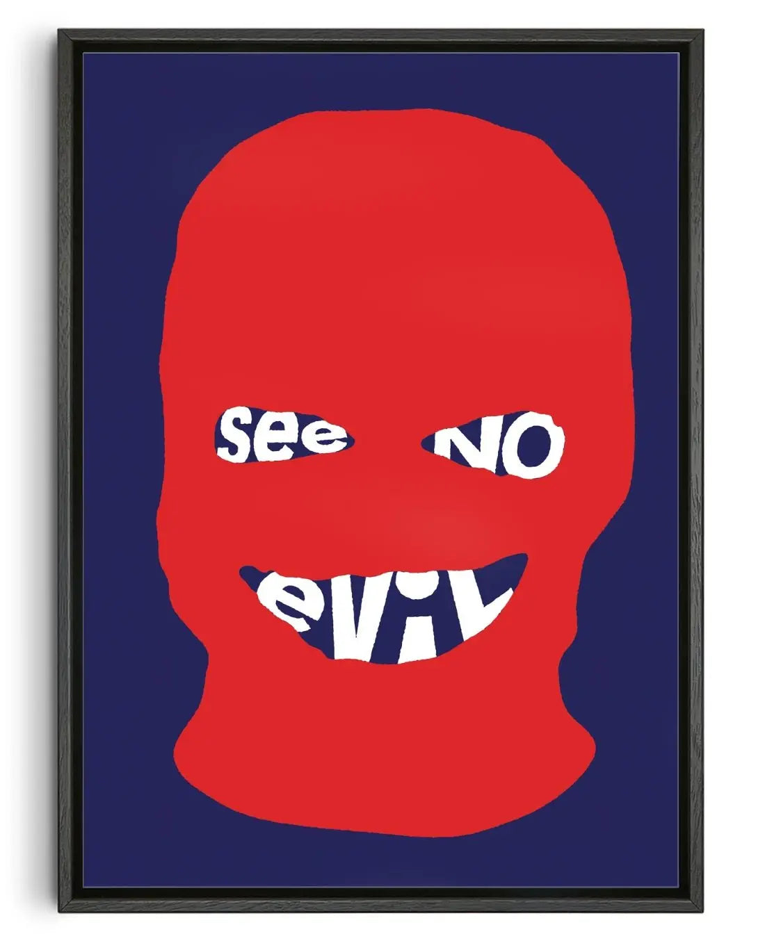 See no evil contemporary wall art print by Max Blackmore - sold by DROOL
