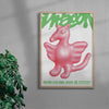 Pink Dwagon contemporary wall art print by River Cousin - sold by DROOL