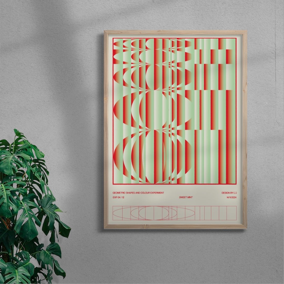 Sweet Mint contemporary wall art print by Coveposter - sold by DROOL