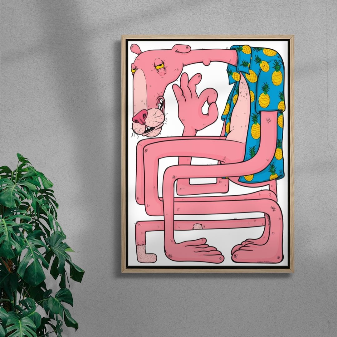 Feelin Fine contemporary wall art print by Mellor - sold by DROOL