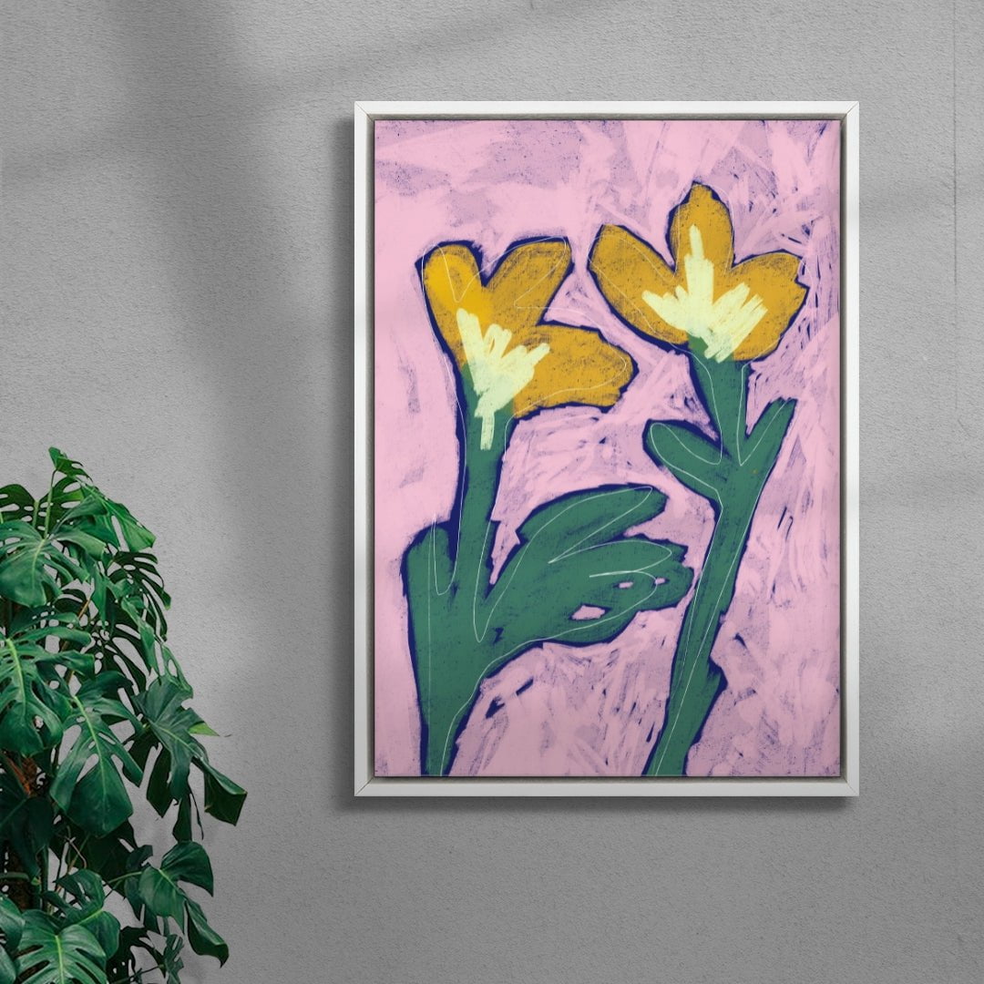 Bloomin Lovely contemporary wall art print by Laurie Campbell - sold by DROOL