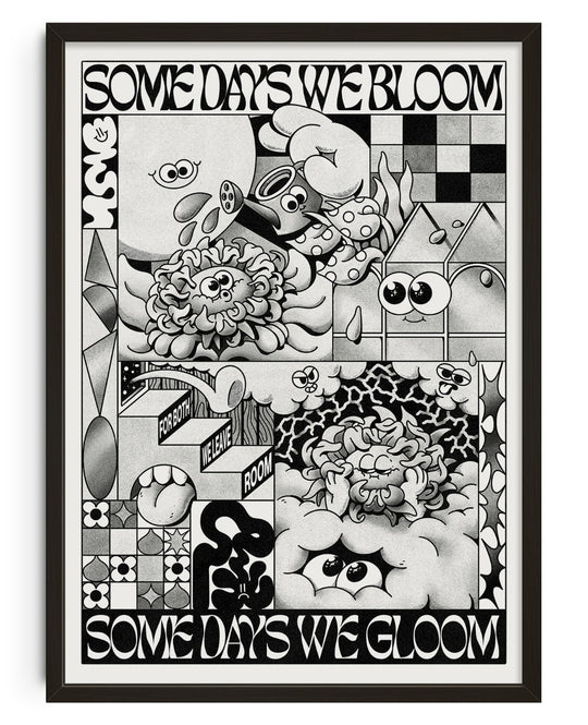 Algunos días florecemos (blanco y negro)