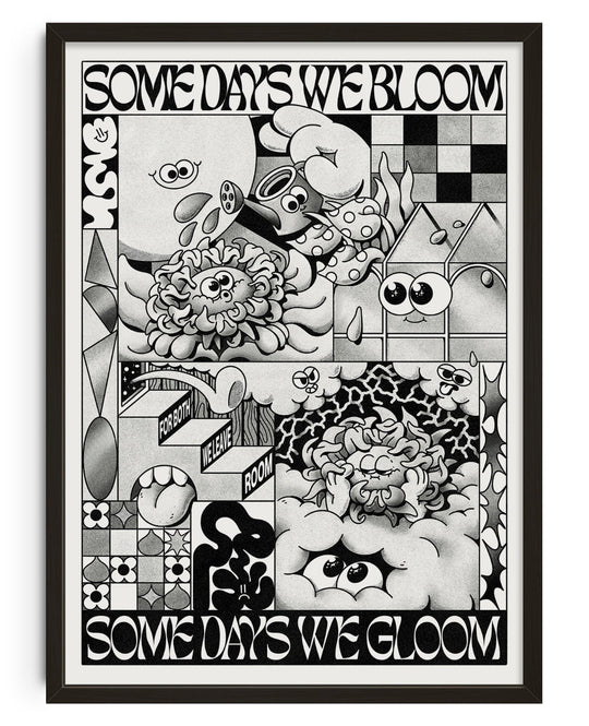 Algunos días florecemos (blanco y negro)