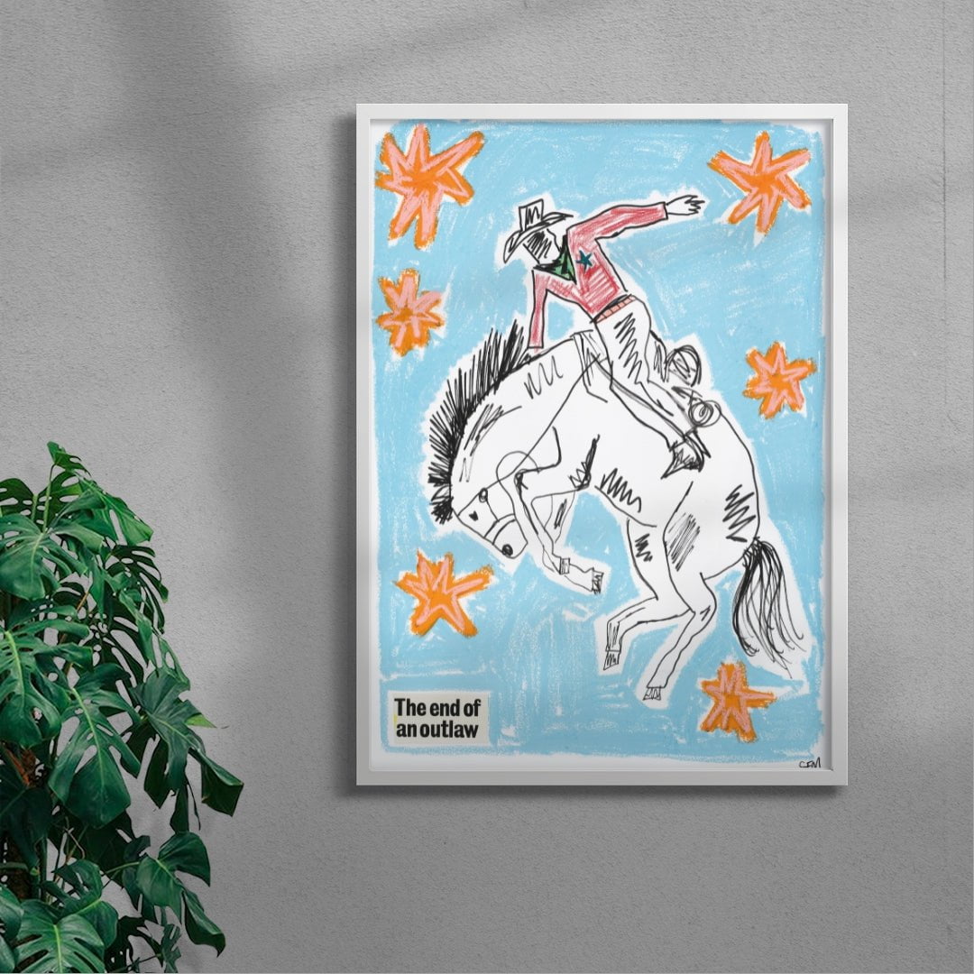Buckaroo contemporary wall art print by Caitlin Flood-Molyneux - sold by DROOL
