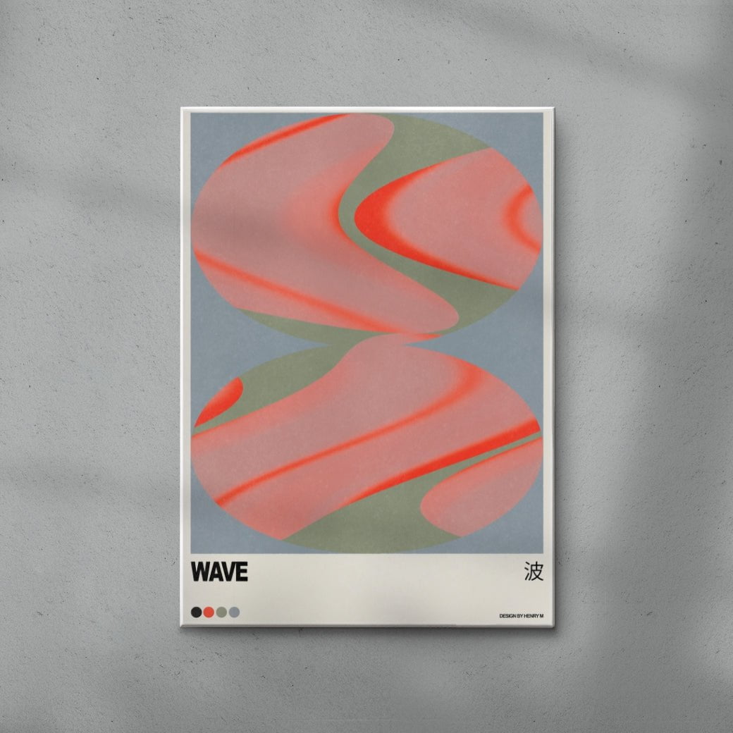 Wave contemporary wall art print by Henry M. - sold by DROOL