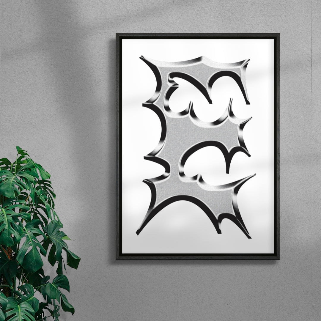 E contemporary wall art print by Pavel Ripley - sold by DROOL