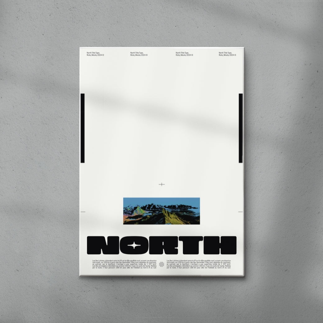 North contemporary wall art print by Ricky Mocky - sold by DROOL