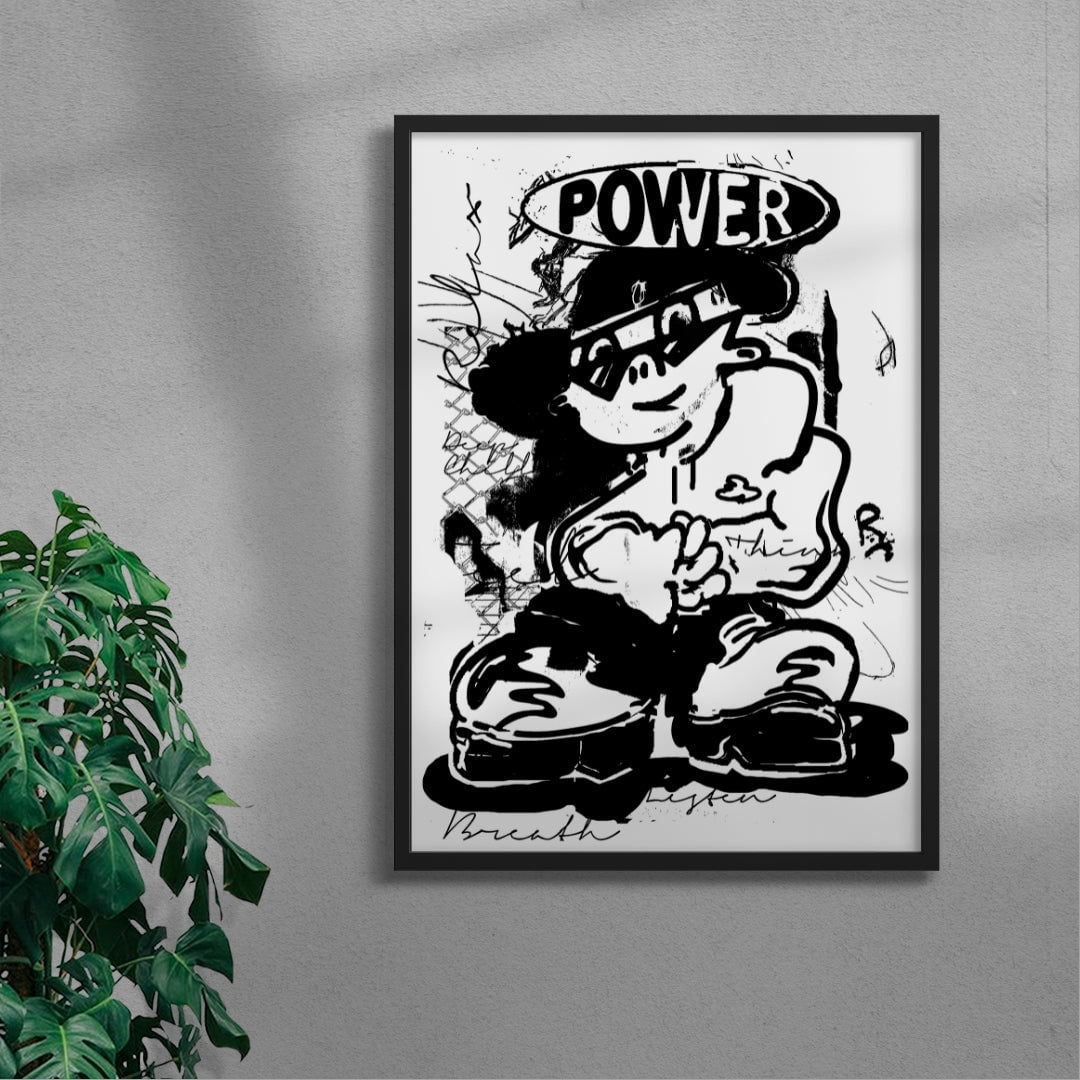 Power contemporary wall art print by Amelie Goeppel - sold by DROOL