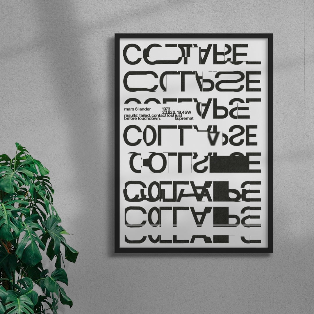 Collapse contemporary wall art print by Roman Post. - sold by DROOL