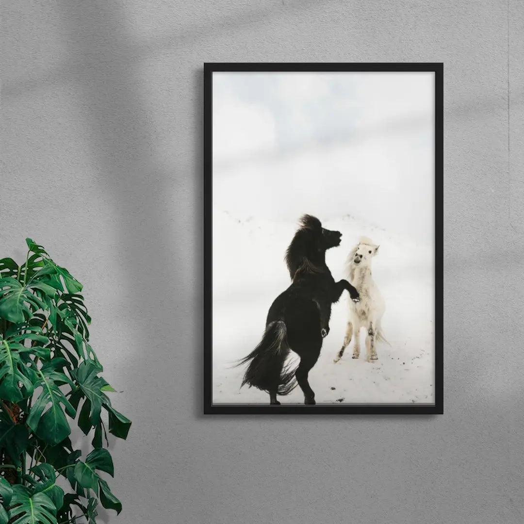 Frosty Duel contemporary wall art print by Mickael Samama - sold by DROOL