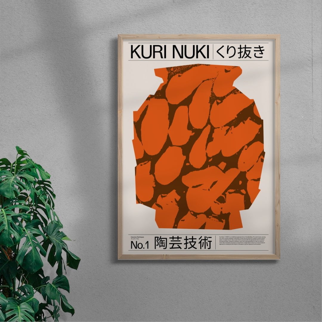 Kurinuki contemporary wall art print by John Schulisch - sold by DROOL