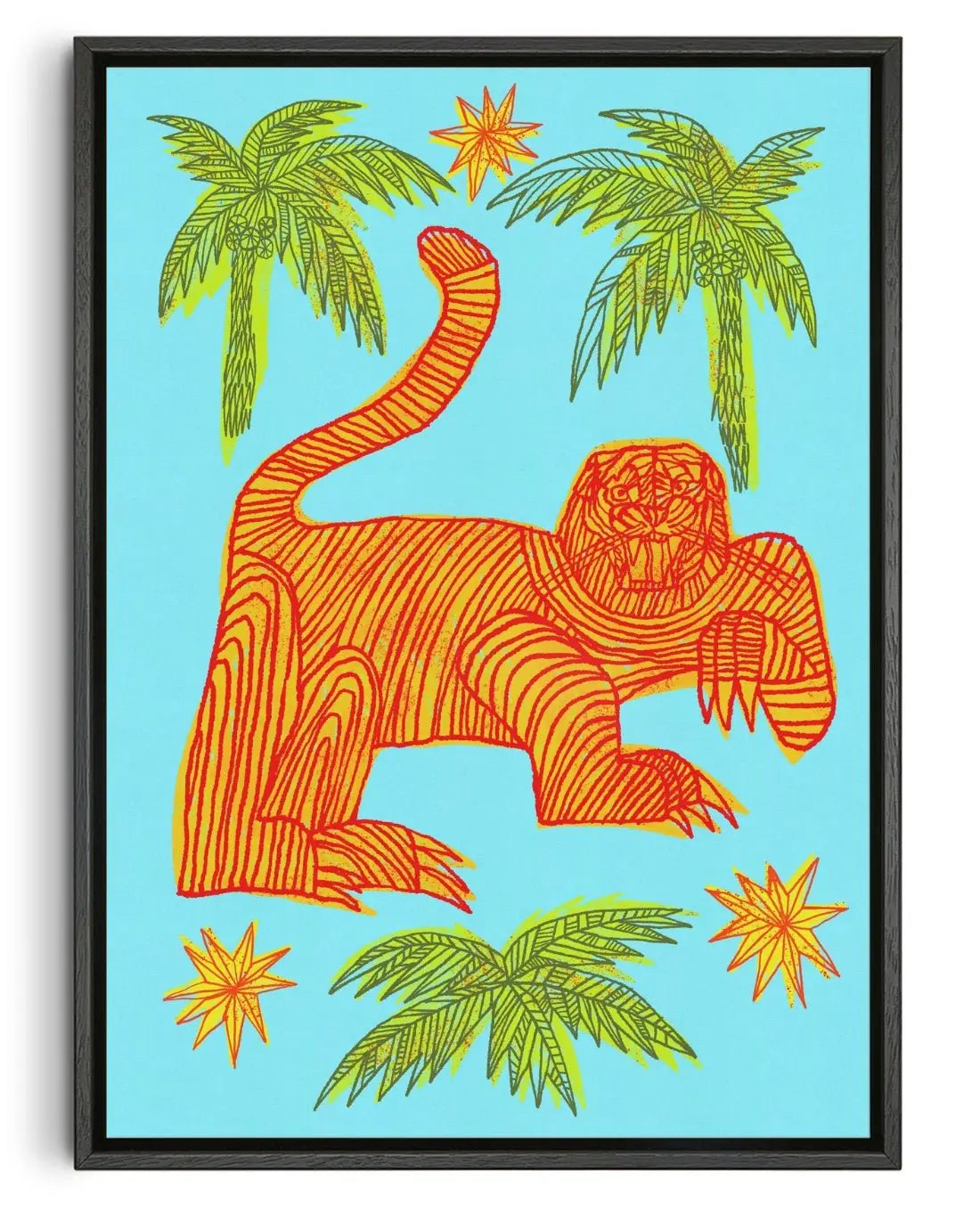 Le Tigre contemporary wall art print by Kwonny - sold by DROOL