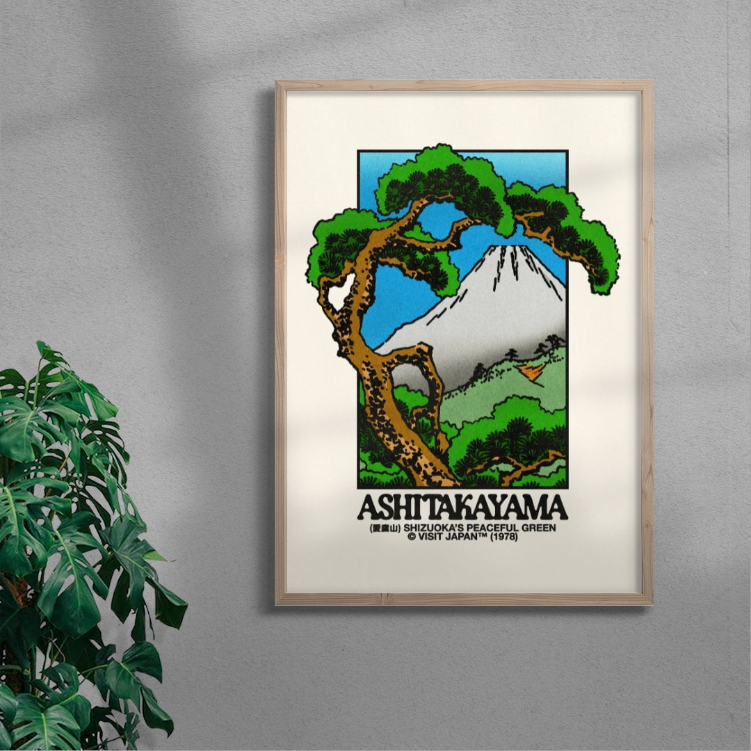 Ashitakayama contemporary wall art print by Othman Zougam - sold by DROOL