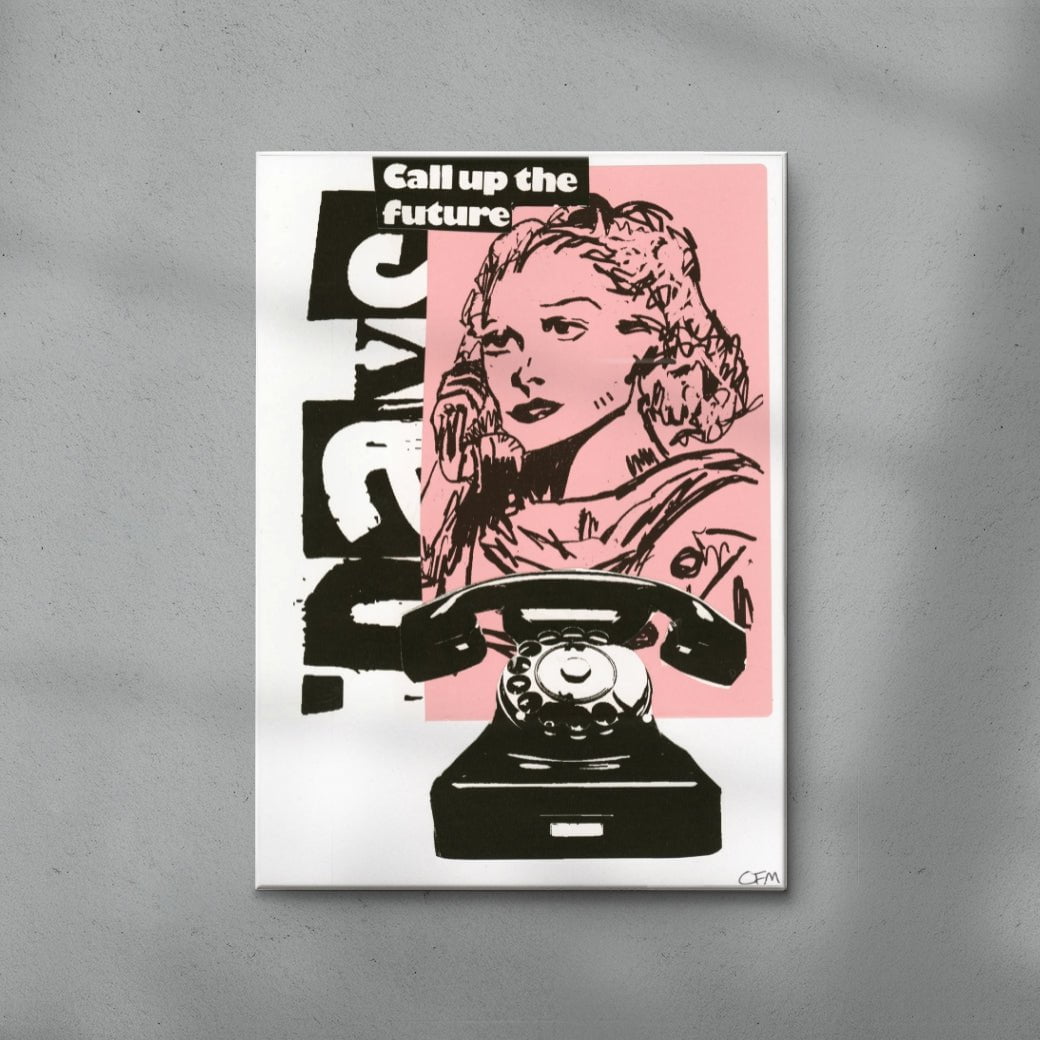 "Call Up" contemporary wall art print by Caitlin Flood-Molyneux - sold by DROOL