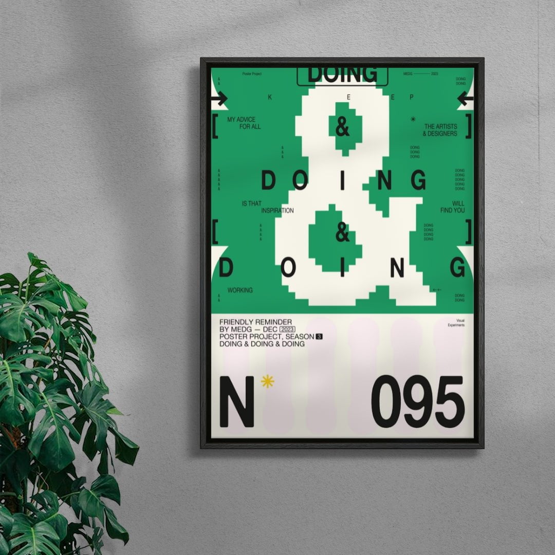 Doing contemporary wall art print by MEDG - sold by DROOL