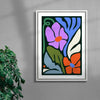 La Décision de la fleur contemporary wall art print by Kim Van Vuuren - sold by DROOL