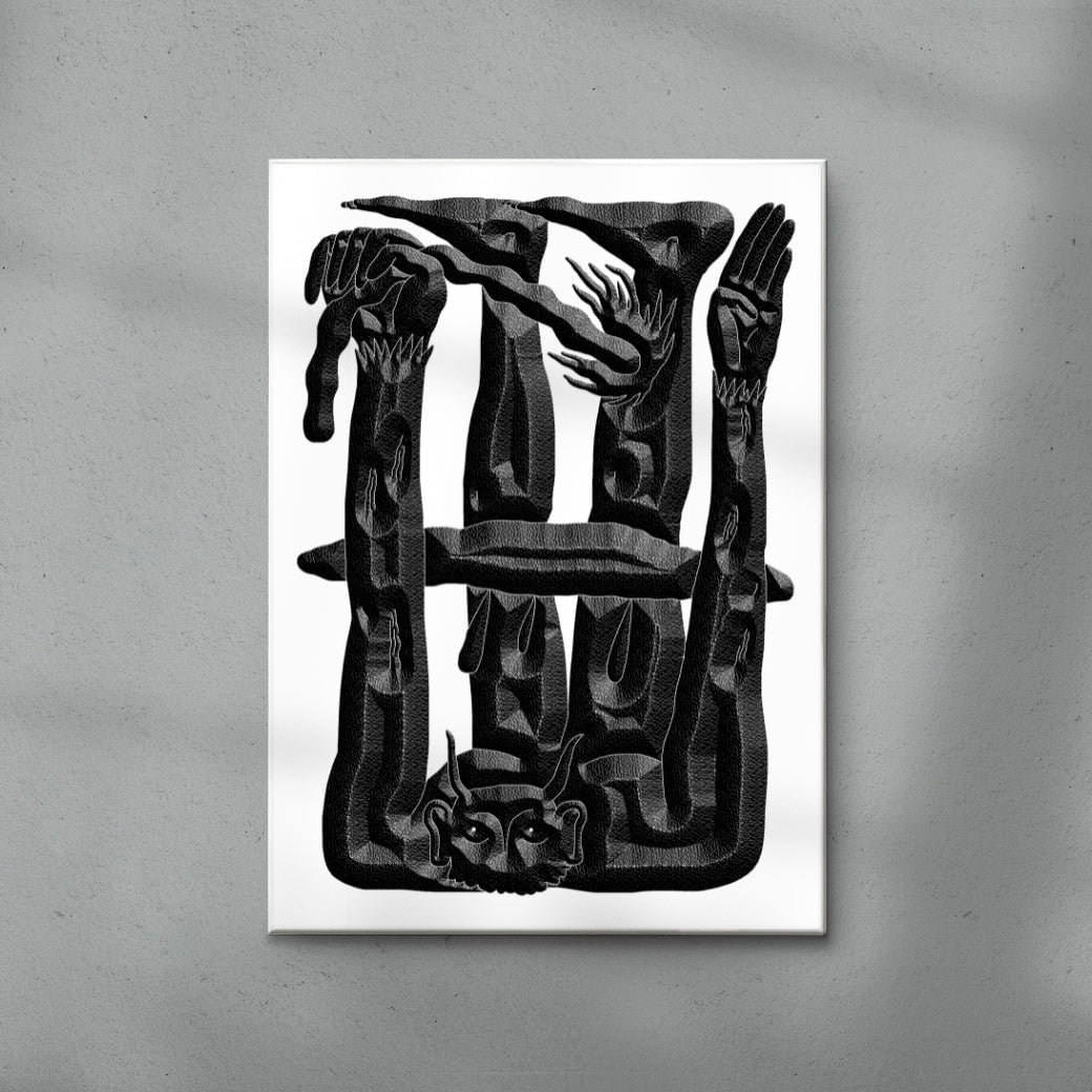 The Faune and the Cloud contemporary wall art print by Célestin Krier - sold by DROOL