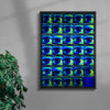 This is not BLUE (eyes) contemporary wall art print by mareykrap - sold by DROOL
