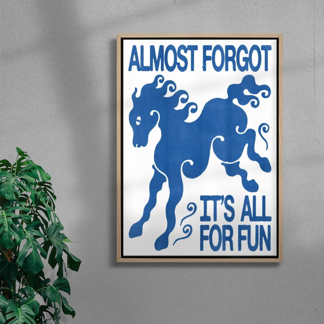 Almost Forgot contemporary wall art print by Alexander Khabbazi - sold by DROOL