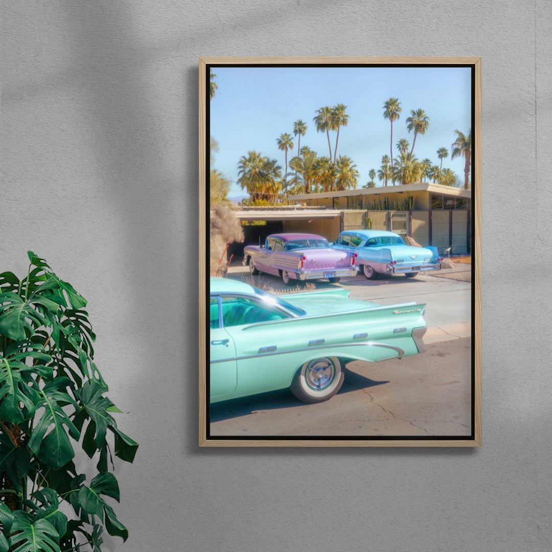 Palm Springs Paradise contemporary wall art print by Deston Isas - sold by DROOL