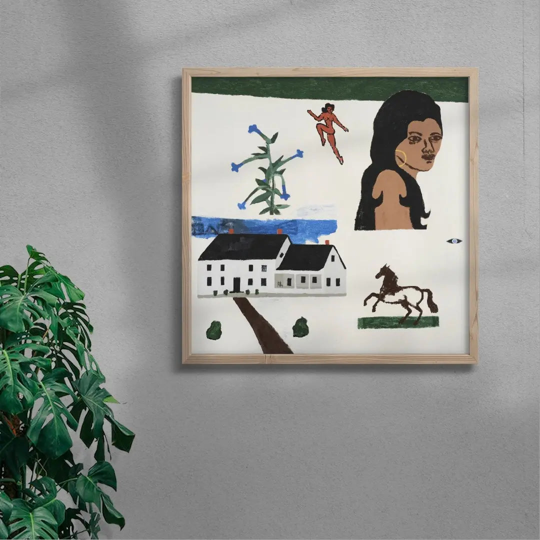 The Farmhouse contemporary wall art print by Colby Edwards - sold by DROOL