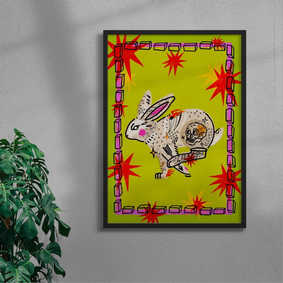 My Lucky Rabbit Foot contemporary wall art print by Kwonny - sold by DROOL