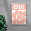 Oui contemporary canvas art print by Sara Cristina Moser - sold by DROOL