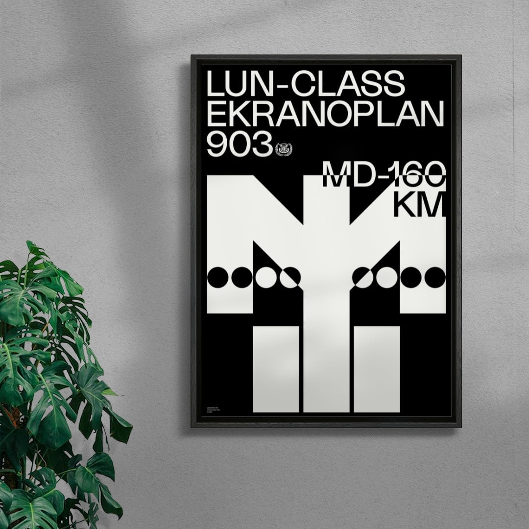 Ekranoplan contemporary wall art print by Duane Dalton - sold by DROOL