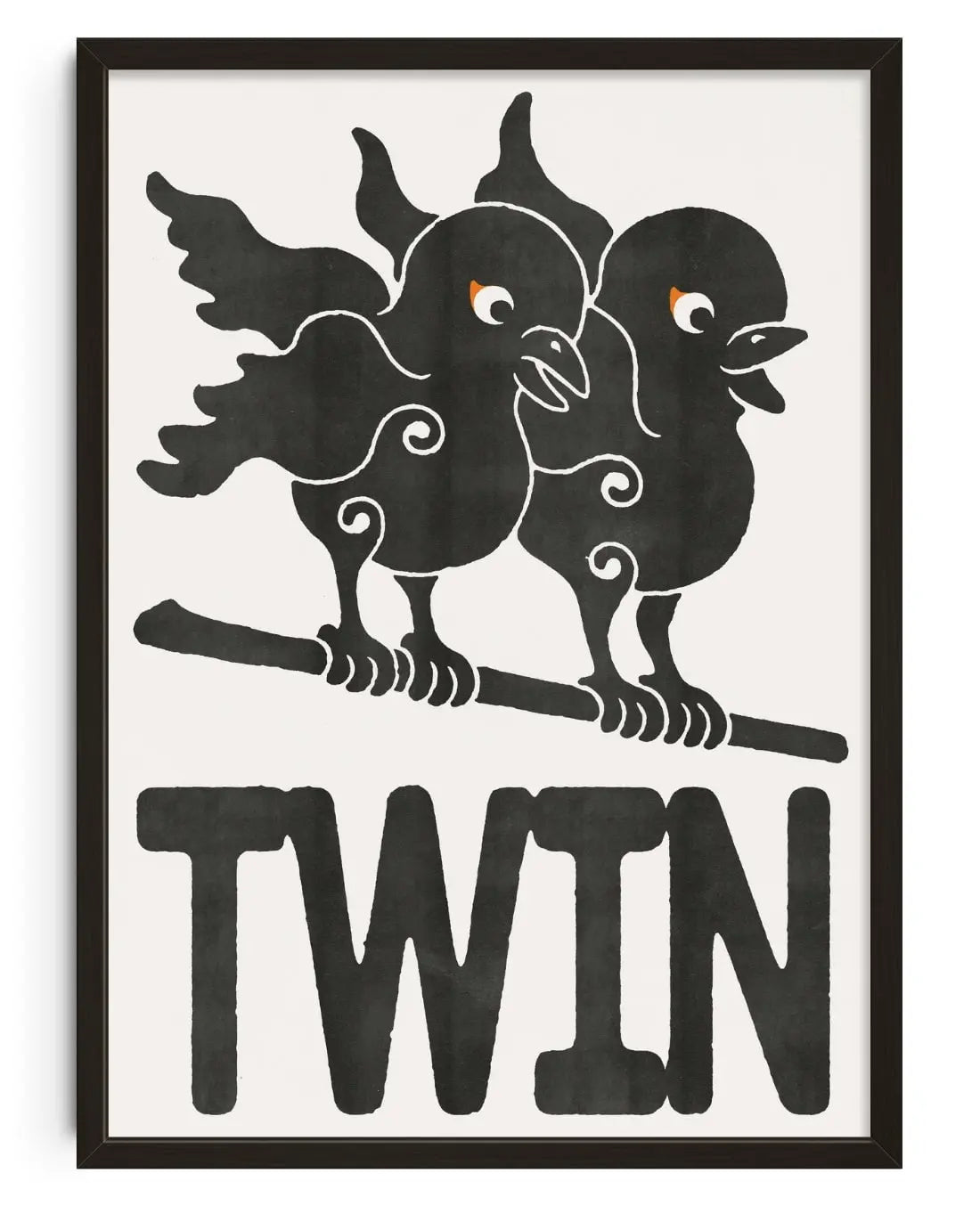 Twins contemporary wall art print by Alexander Khabbazi - sold by DROOL