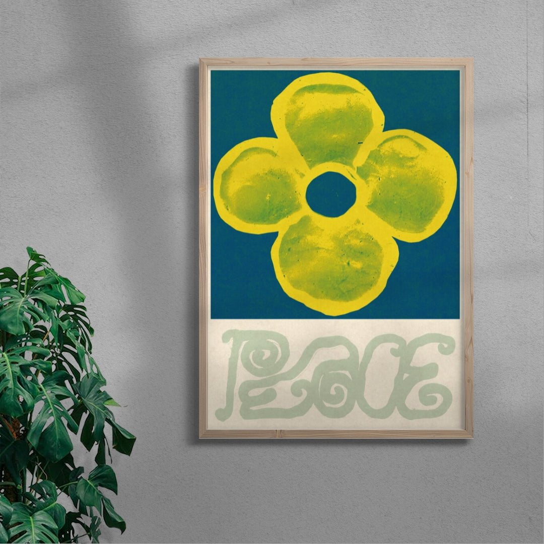 PEACE contemporary wall art print by Imo Sinclair - sold by DROOL