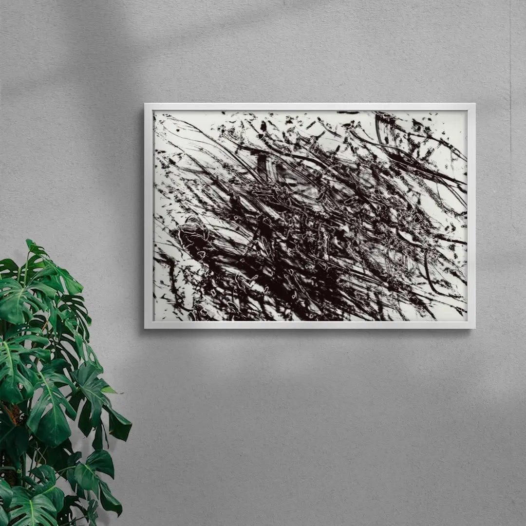 Ink Cascade contemporary wall art print by Omar Belattar - sold by DROOL